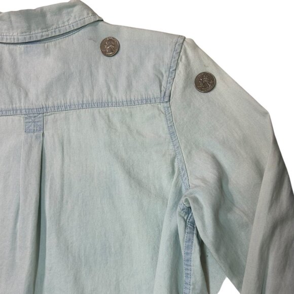 Levis Light Blue Long Sleeve Button-Up Shirt - Women's Size Small - Picture 8 of 8